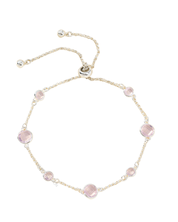 Pink Mist Silver Bracelet