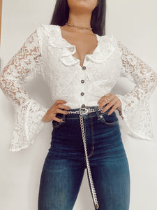 Lace Ruffle Top