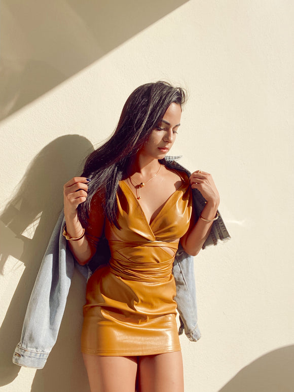 Leather Mini Dress